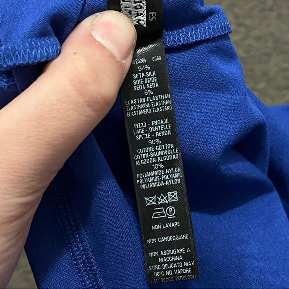 La Perla Royal Blue Silk T-Shirt - Picture 6 of 6